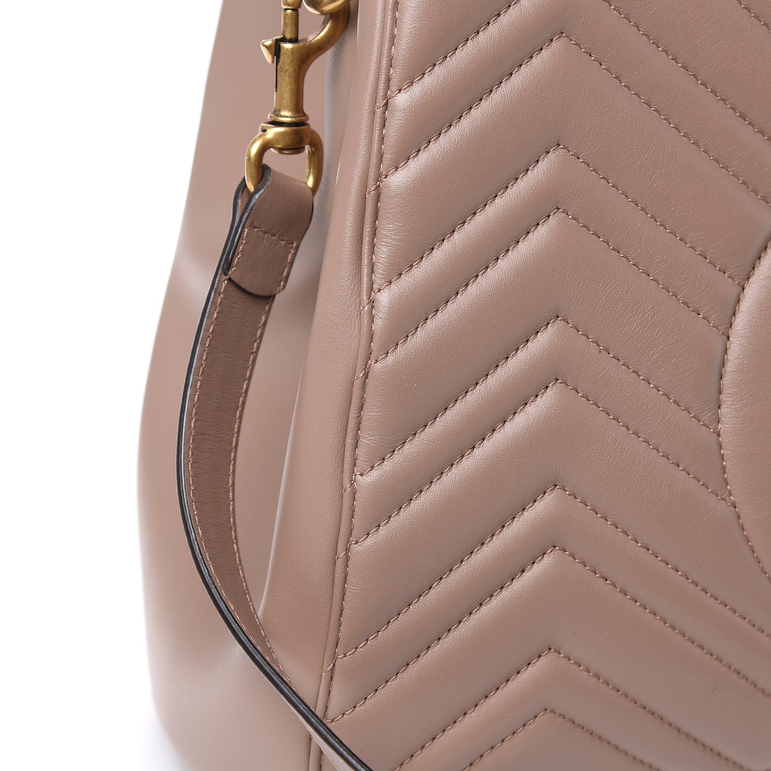 Gucci Calfskin Matelasse Medium GG Marmont Tote Porcelain Rose 12 of 15