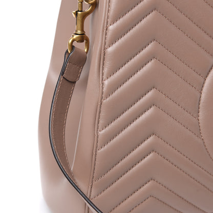 Gucci Calfskin Matelasse Medium GG Marmont Tote Porcelain Rose 12 of 15