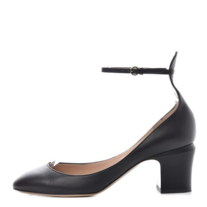 Valentino Garavani Calfskin Tan-Go Mary Jane 60mm Pumps 38 Black 1 of 11