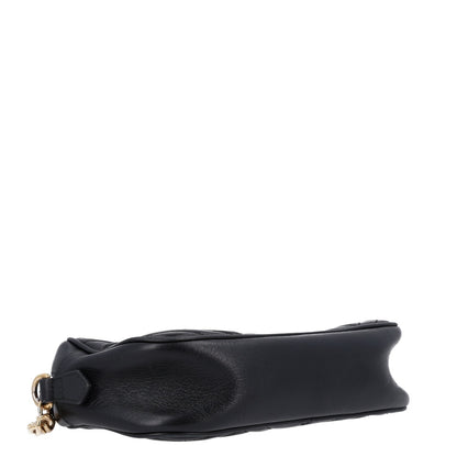 Gucci Calfskin Matelasse Small GG Marmont Chain Shoulder Bag Black 4 of 10