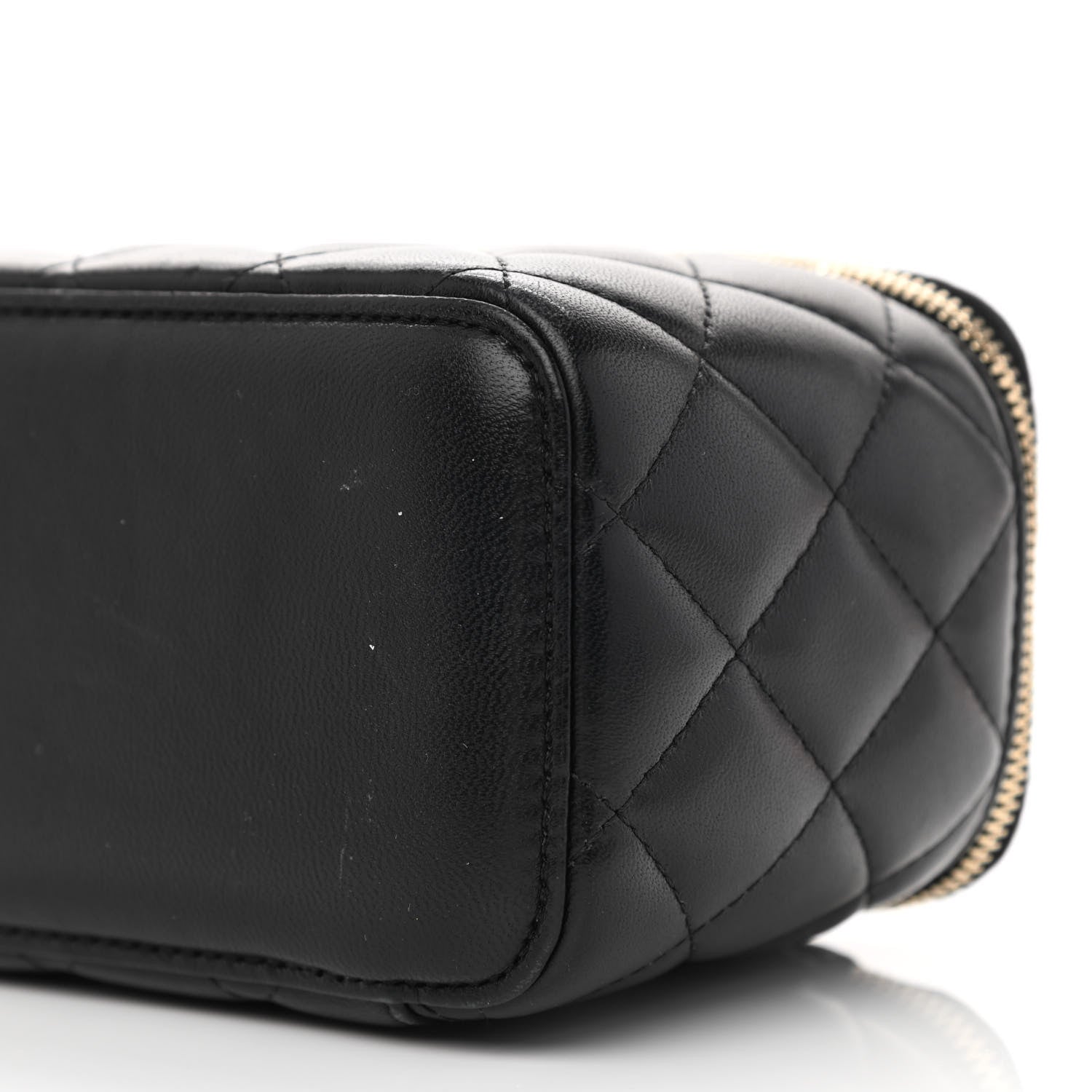 Chanel Lambskin Quilted Small Vanity Case With Chain Black 10 of 11