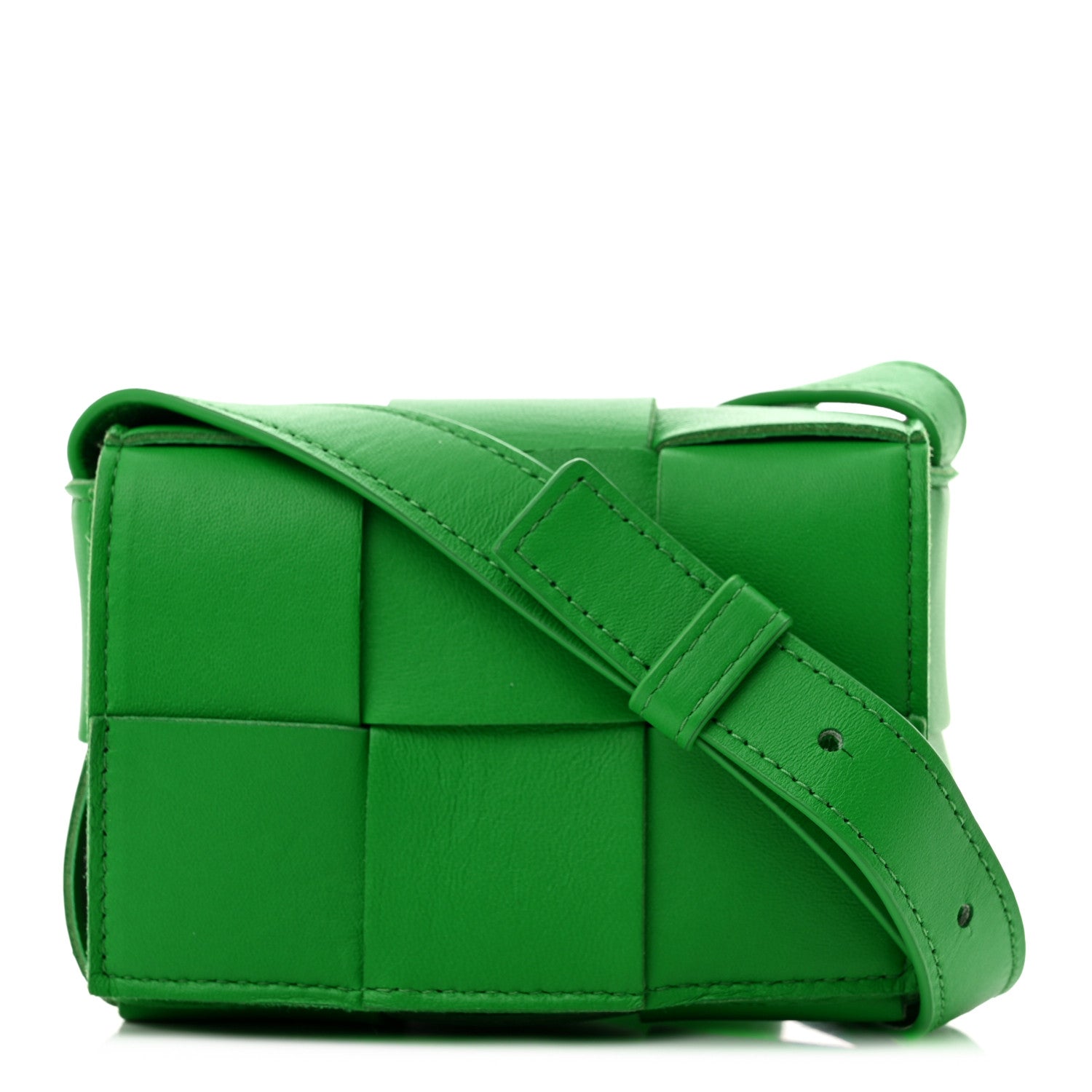 Bottega Veneta Lambskin Maxi Intrecciato Extra Mini Cassette Crossbody Bag Parakeet 1 of 8