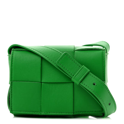 Bottega Veneta Lambskin Maxi Intrecciato Extra Mini Cassette Crossbody Bag Parakeet 1 of 8