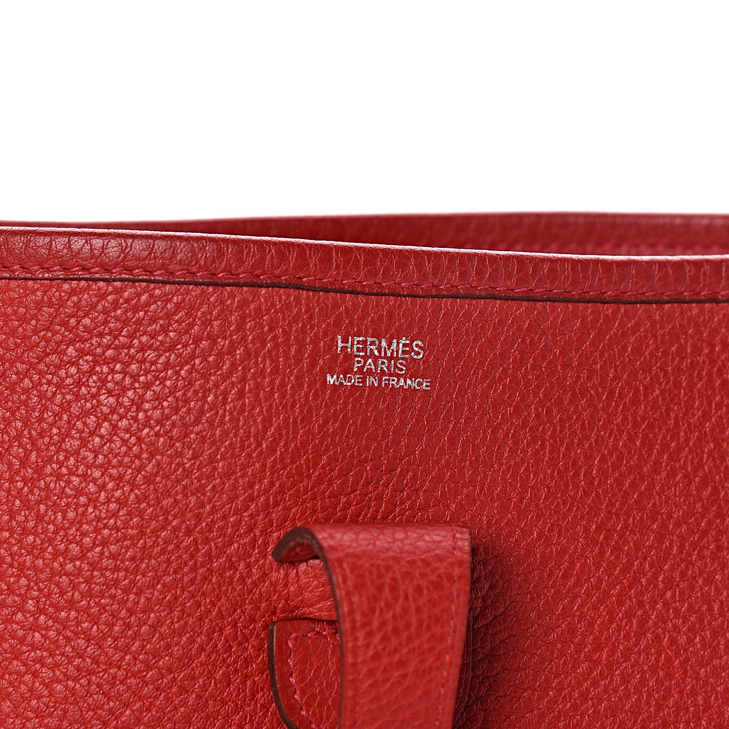 Hermes Taurillon Clemence Evelyne II PM Rouge Vif 6 of 14