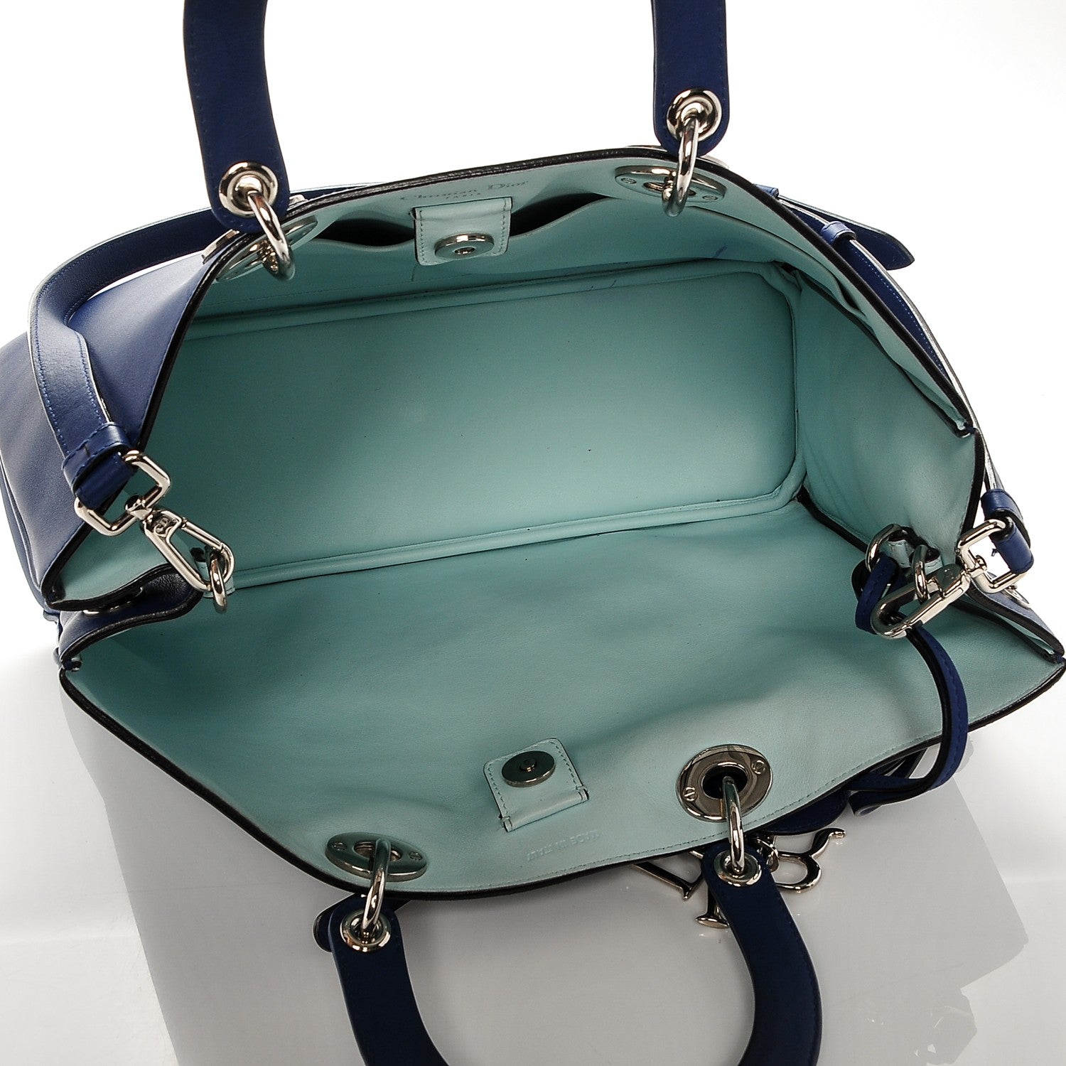 Christian Dior Smooth Calfskin Large Diorissimo Bag Navy Blue 6 of 11