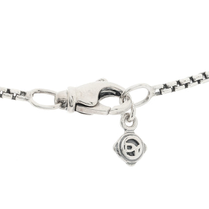 David Yurman Sterling Silver Diamond White Topaz 7mm Petite Albion Pendant Necklace 5 of 6