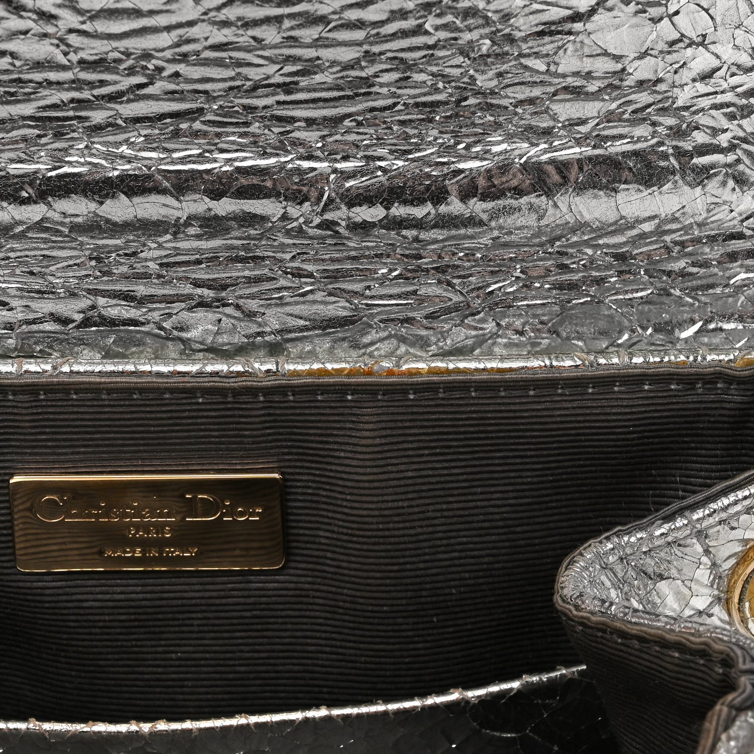 Christian Dior Metallic Calfskin Small Stardust Backpack Silver 14 of 17