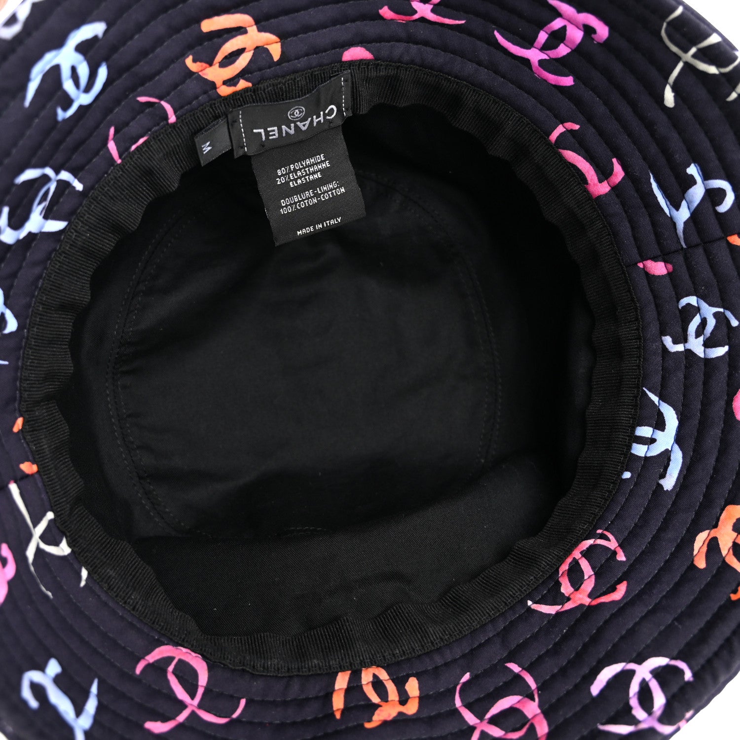 Chanel Nylon CC Bucket Hat M Navy Multicolor 5 of 6