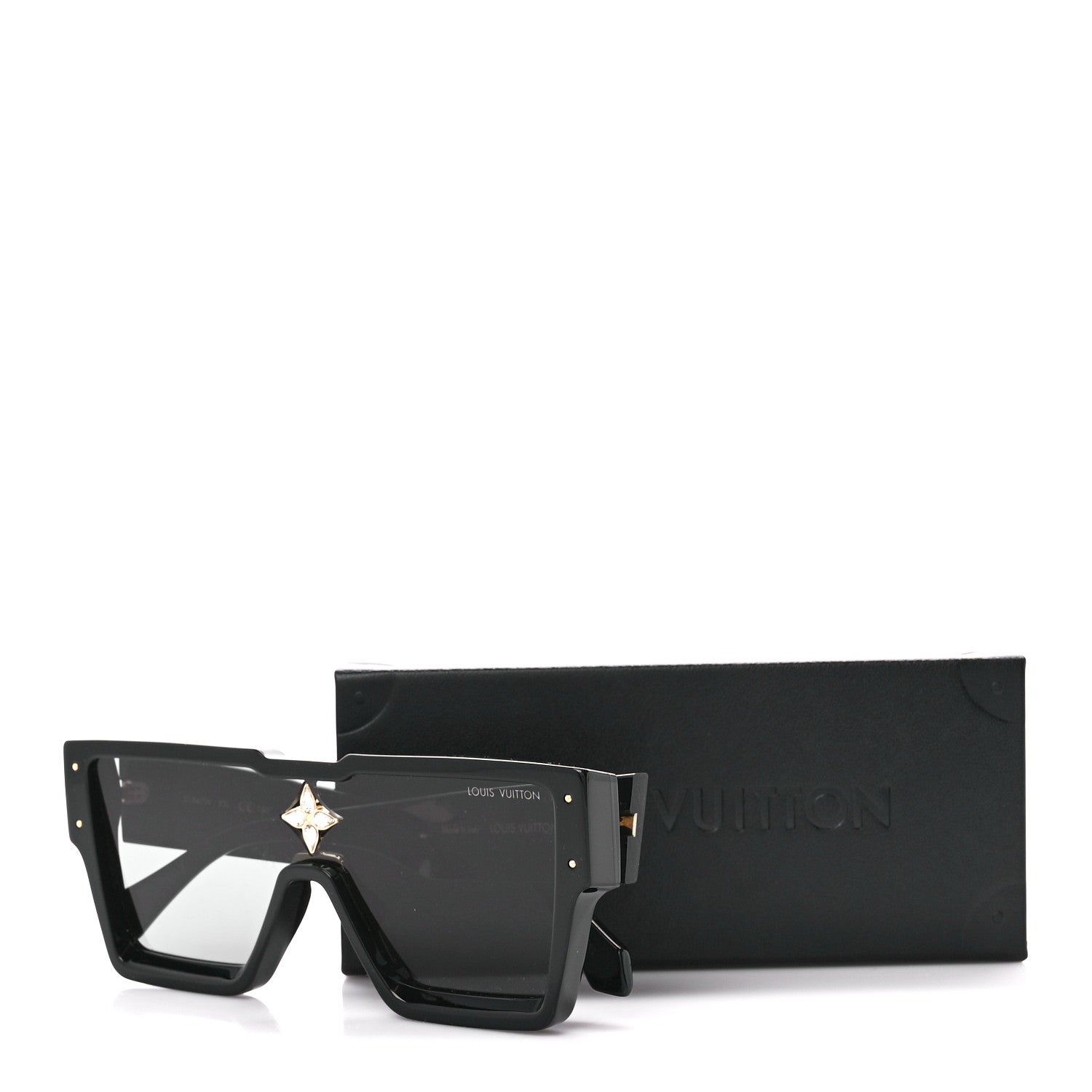 Louis Vuitton Acetate Swarovski Crystal Cyclone Sunglasses Z1547W Black 8 of 8