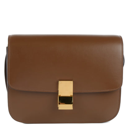 Celine Smooth Calfskin Medium Classic Box Flap Bag Chestnut 1 of 8