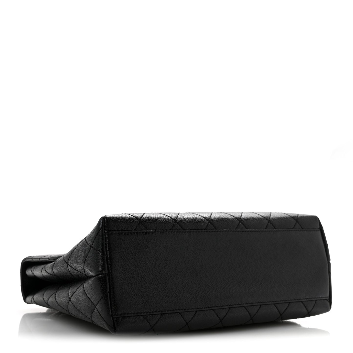 Caviar Quilted Jumbo Kelly Flap Black