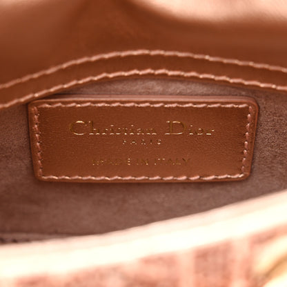 Christian Dior Lambskin Cannage Beaded Embroidery Micro Lady Dior Rose Gold 6 of 11