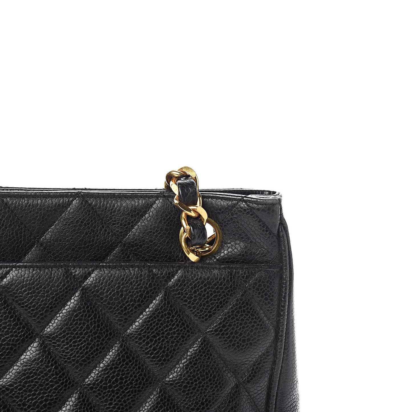Caviar Quilted Shoulder Bag Black