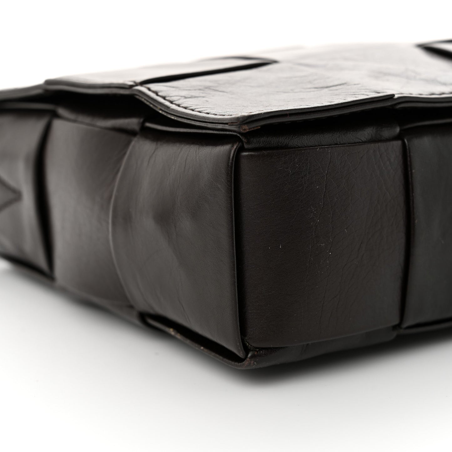 Paper Calfskin Maxi Intreccio Cassette Crossbody Bag Fondant