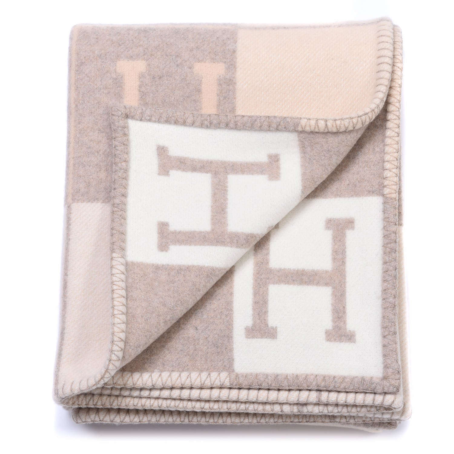 Hermes Wool Cashmere Avalon III Blanket Coco Camomille 2 of 3