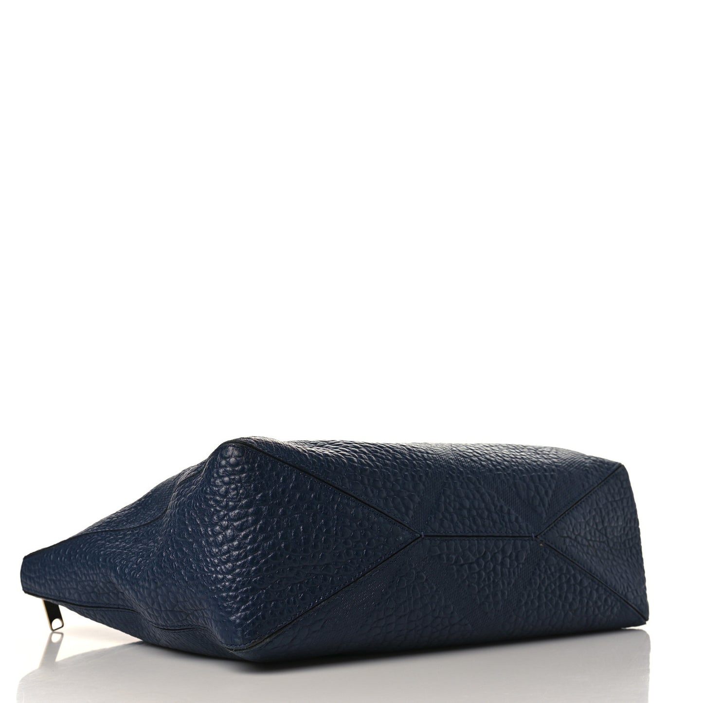 Heritage Grain Check Embossed Medium Dewsbury Tote Blue Carbon