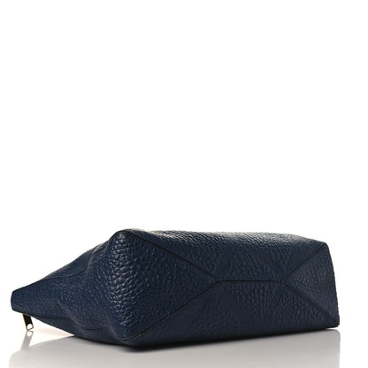 Burberry Heritage Grain Check Embossed Medium Dewsbury Tote Blue Carbon 4 of 10