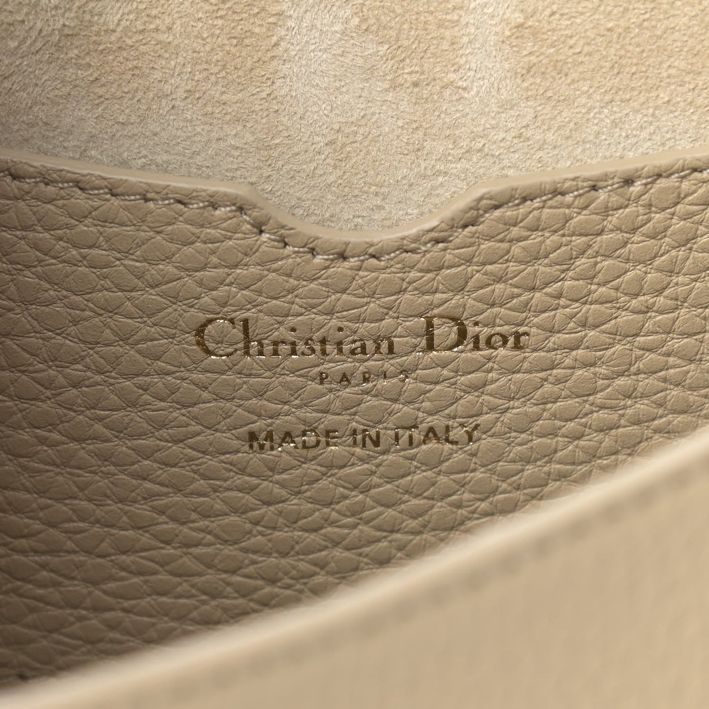 Grained Calfskin Medium Bobby Flap Beige