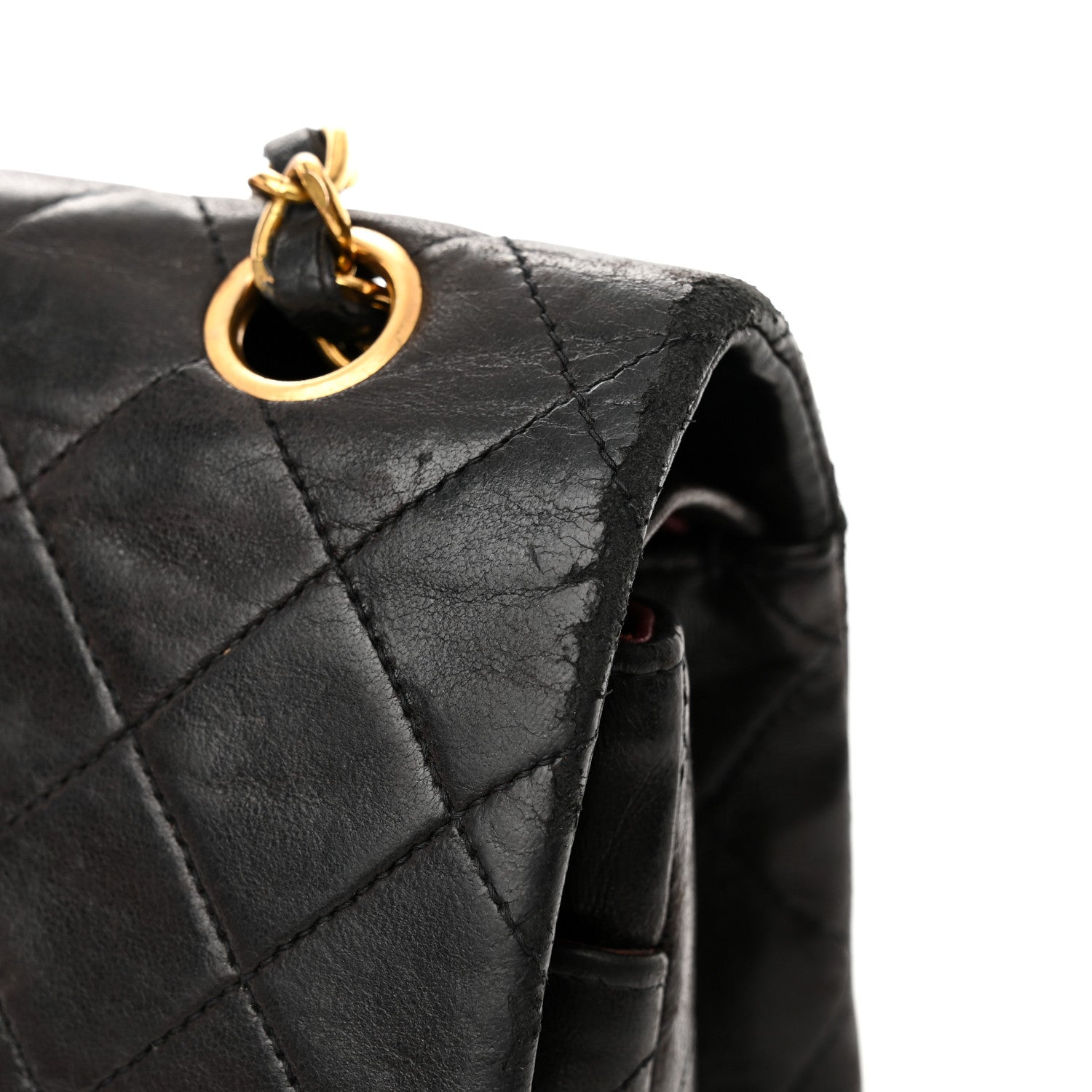 Chanel Lambskin Quilted Medium Double Flap Black 21 of 23