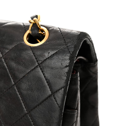 Chanel Lambskin Quilted Medium Double Flap Black 21 of 23