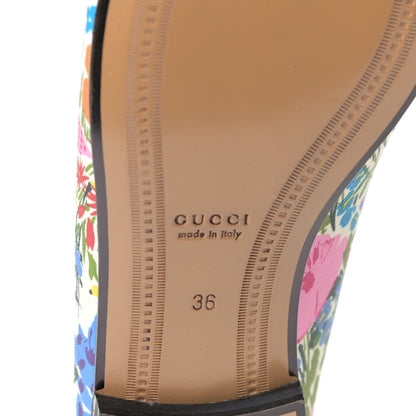 Gucci X KEN SCOTT Canvas Infinity Giardino d Apri Womens Jordaan Loafers 36 Ivory Pink Mystic White 5 of 6