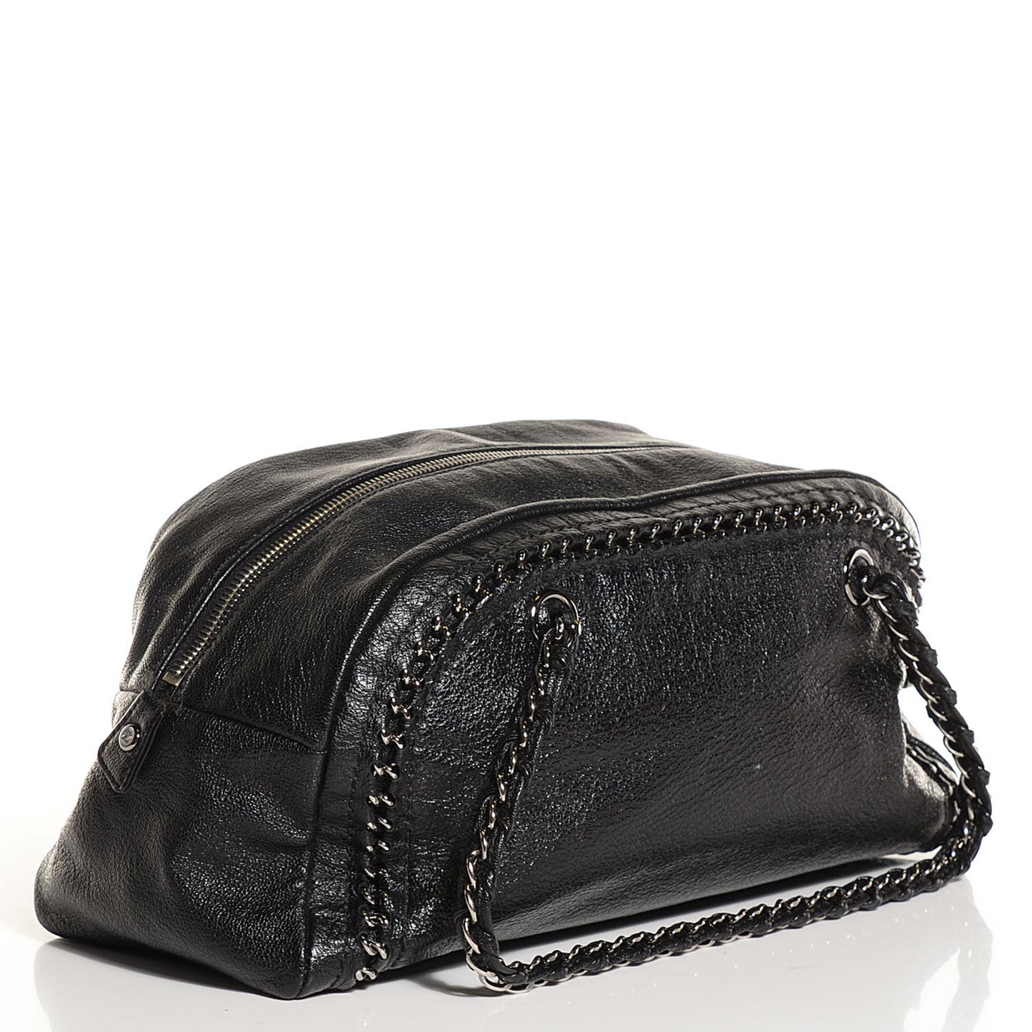 Deerskin Luxe Ligne Medium Bowler Black