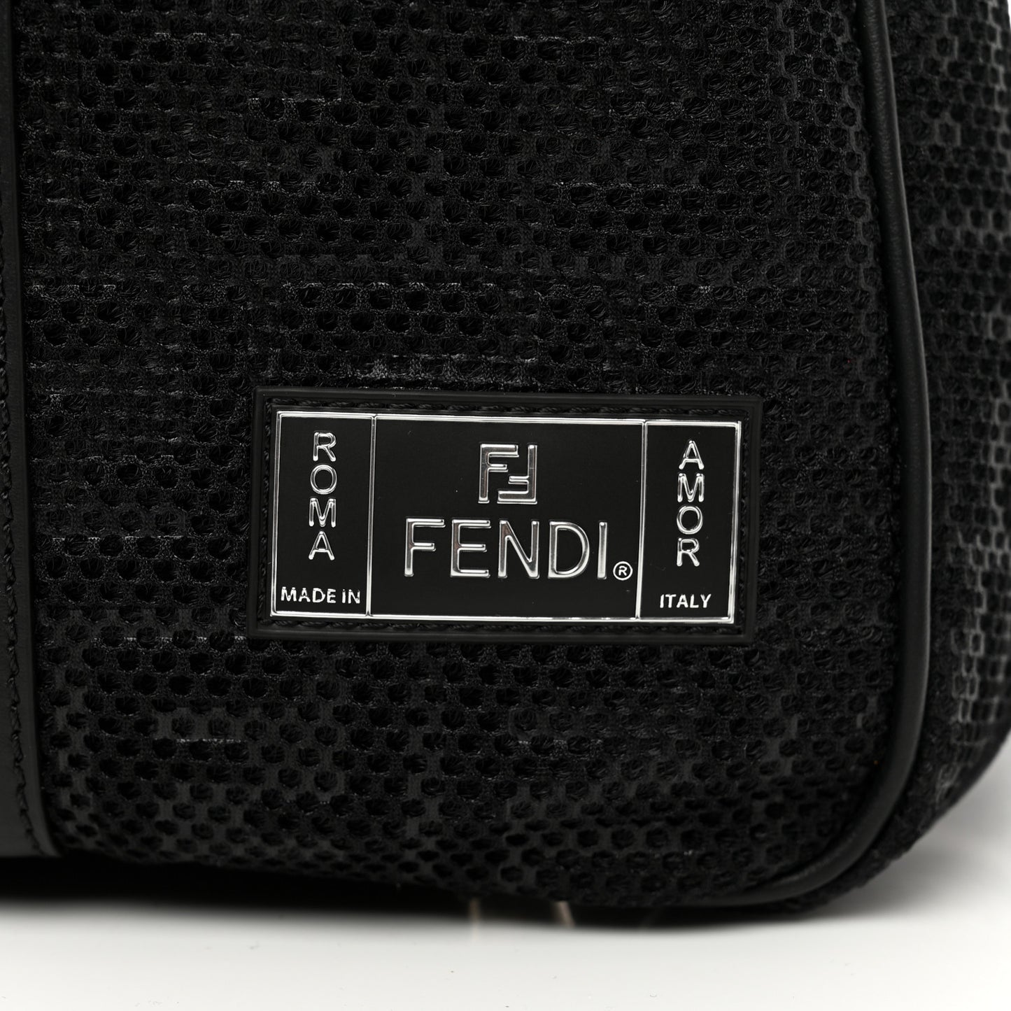 Mesh Vitello Century FF 1974 Embossed Medium Weekender Black