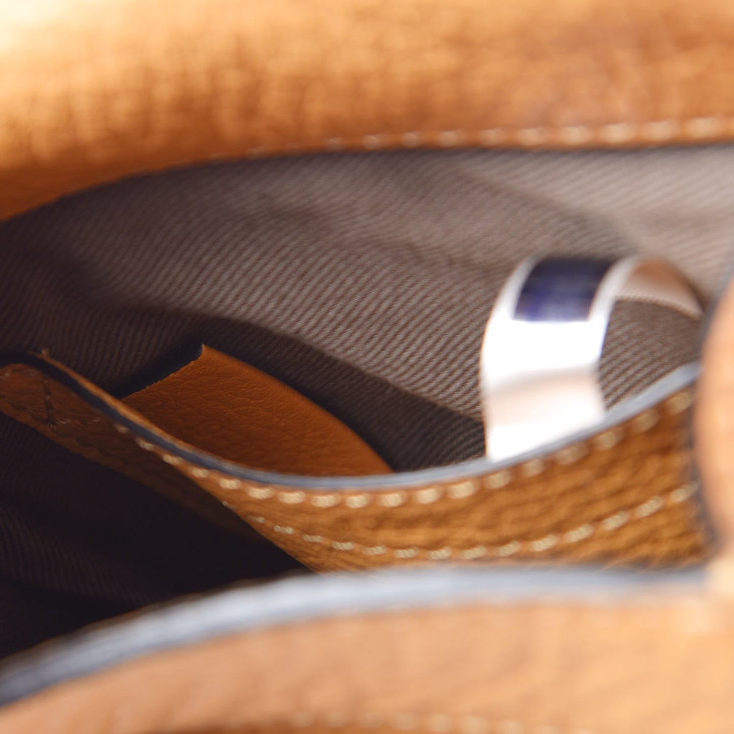Calfskin Mini Marcie Round Crossbody Bag Burning Camel