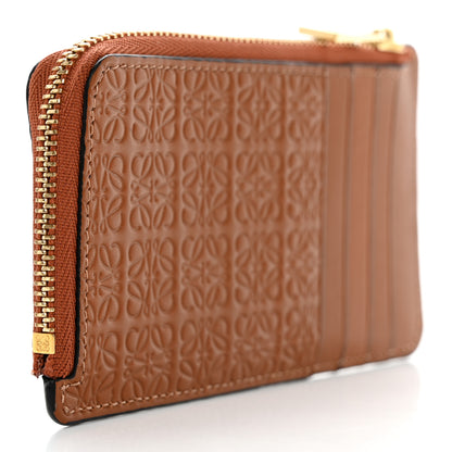Loewe Calfskin Embossed Repeat Coin Card Holder Tan 3 of 8