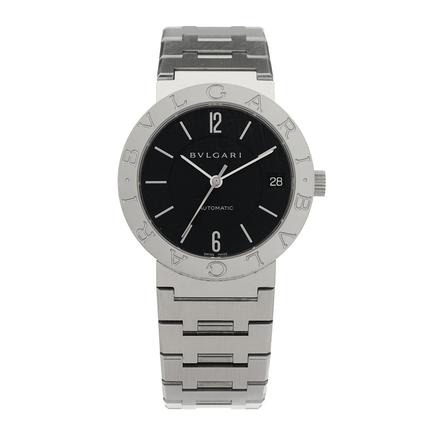 Bulgari Stainless Steel 33mm Automatic Watch Black 1 of 5