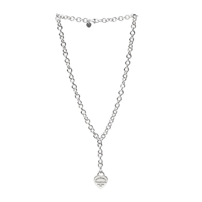 Tiffany Sterling Silver Return To Heart Tag Lariat Necklace 3 of 5