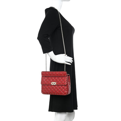 Valentino Garavani Nappa Medium Rockstud Spike Shoulder Bag Rosso Valentino 2 of 12