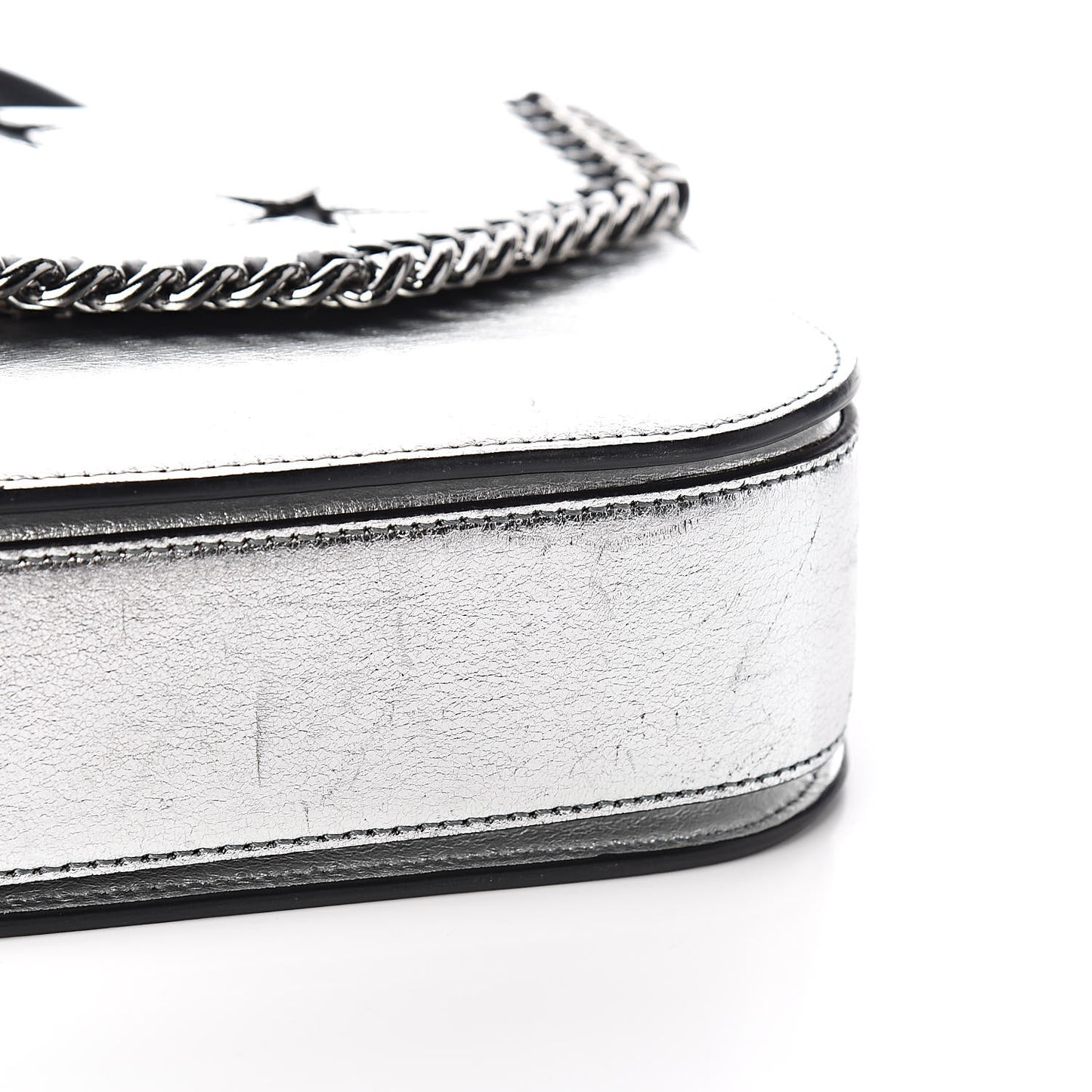 Metallic Alter Nappa Medium Star Falabella Box Shoulder Bag Silver