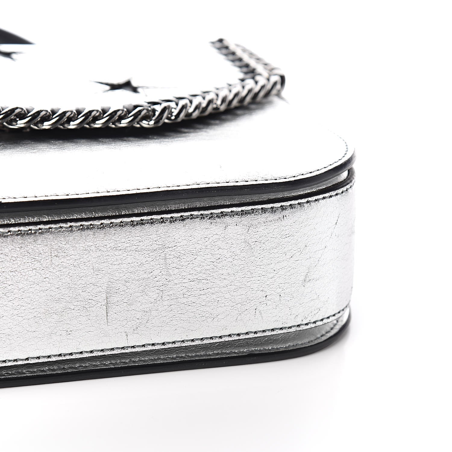 Stella McCartney Metallic Alter Nappa Medium Star Falabella Box Shoulder Bag Silver 11 of 16
