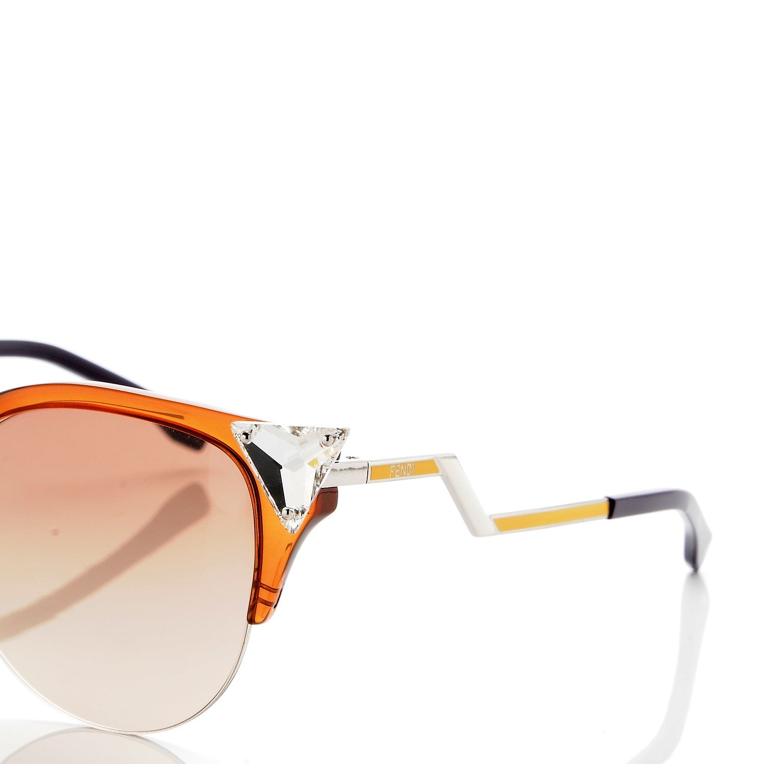 Fendi Iridia Cat Eye Sunglasses FF 0041/S Brown 7 of 9