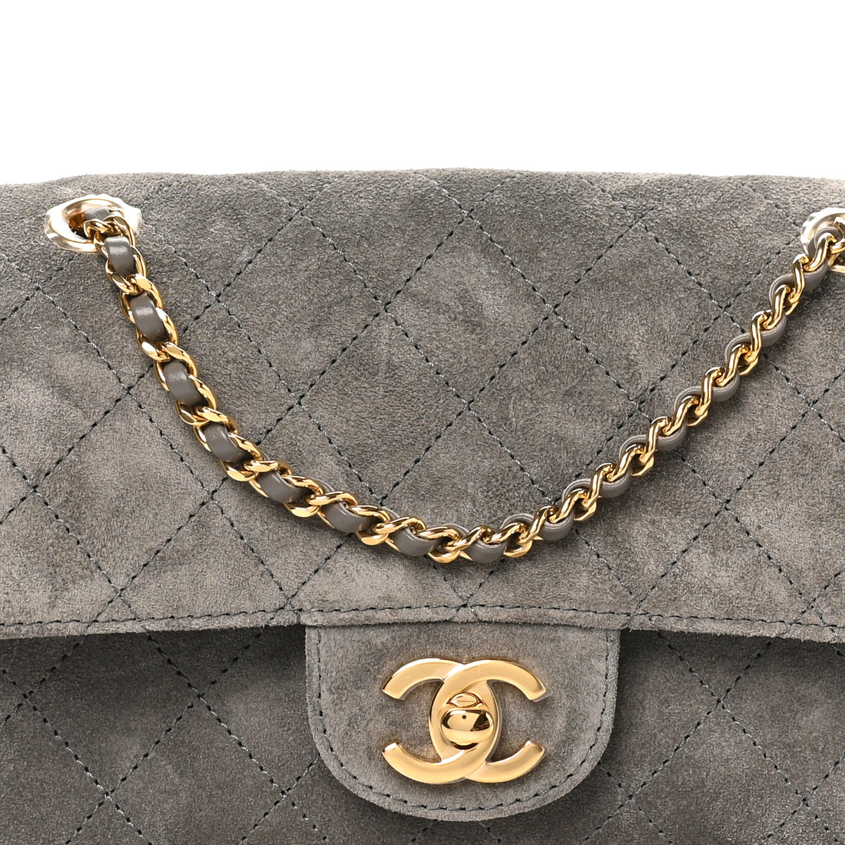 Chanel Suede Calfskin Mini Souplissimo Flap Dark Grey 8 of 11