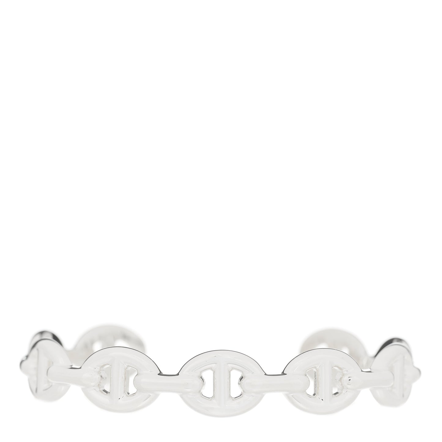 Sterling Silver MM Chaine d'Ancre Enchainee Cuff Bracelet SH