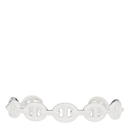 Hermes Sterling Silver MM Chaine d'Ancre Enchainee Cuff Bracelet SH 1 of 4