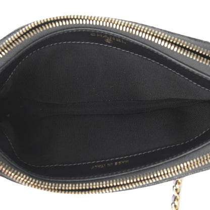 Chanel Iridescent Caviar Quilted Small Clutch With Chain Black 6 of 14