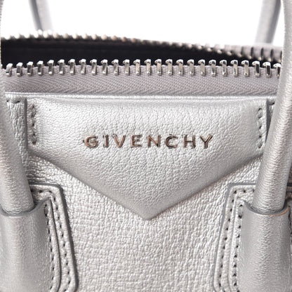Givenchy Metallic Sugar Goatskin Mini Antigona Silver 7 of 9