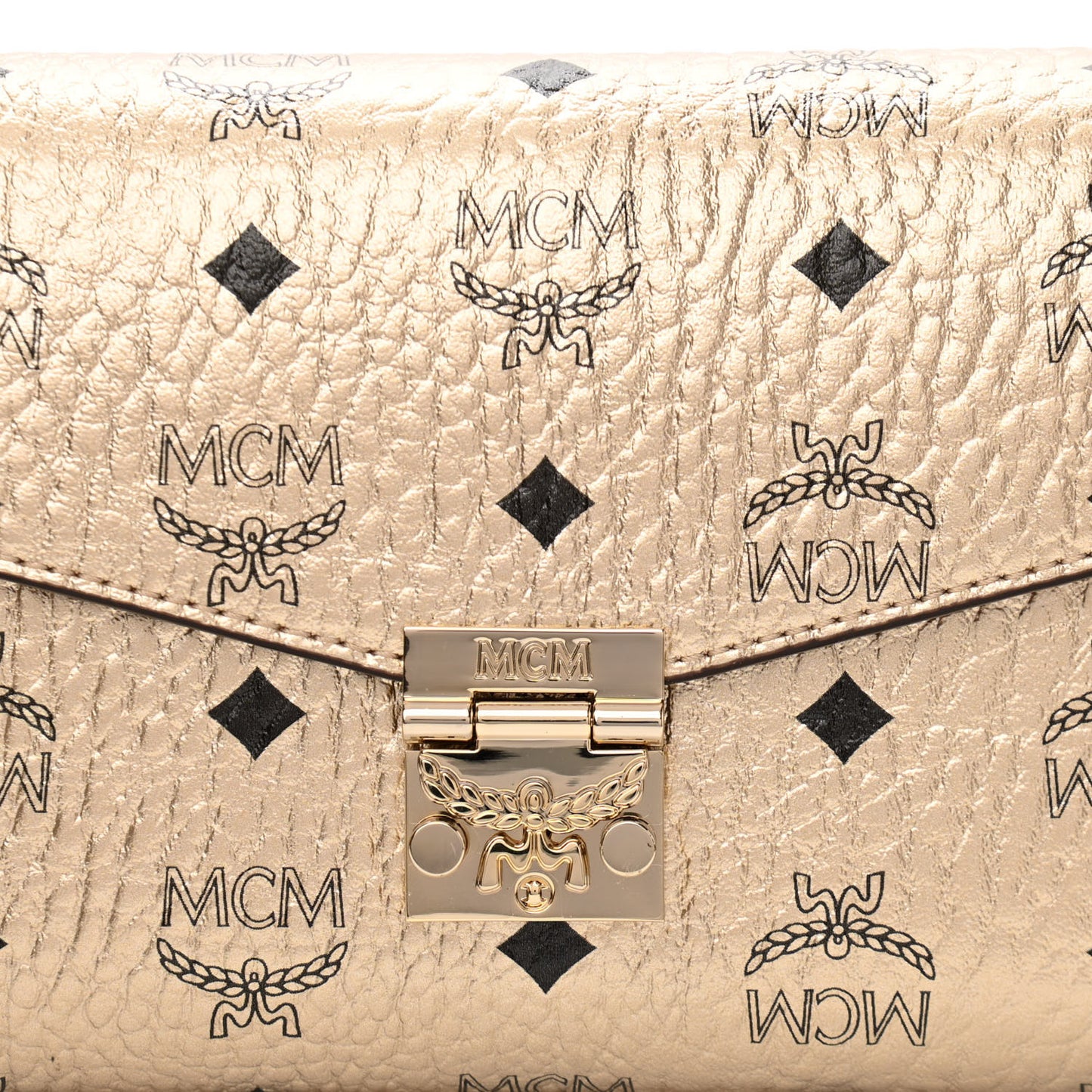 Metallic Visetos Medium Millie Crossbody Bag Berlin Gold