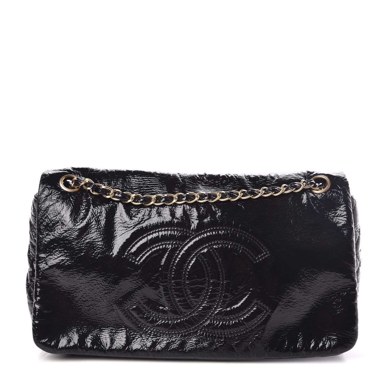 Vinyl Medium Rock and Chain Flap Black