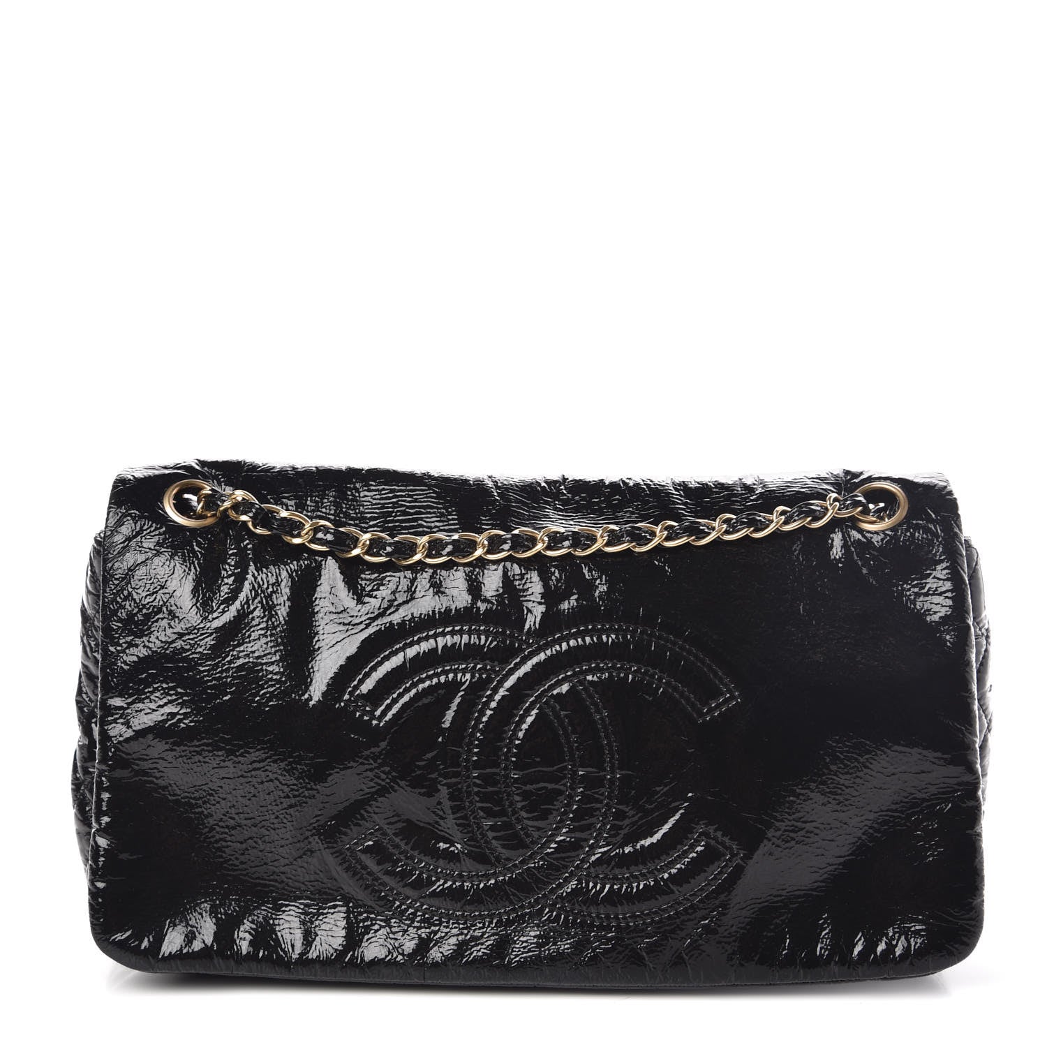 Chanel Vinyl Medium Rock and Chain Flap Black 1 of 13