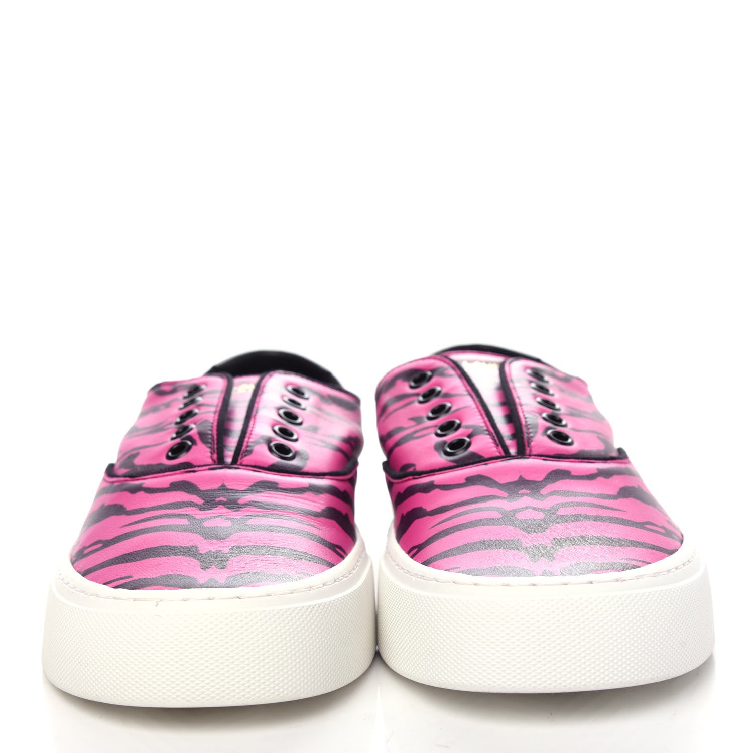 Saint Laurent Nappa Zebra Mens Venice Sneakers 42 Fuchsia Black 2 of 11