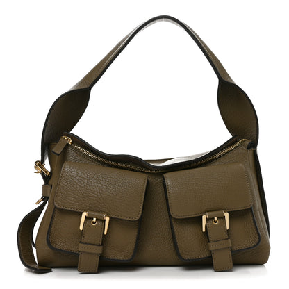 Mulberry Natural Grain Calfskin Maggie Shoulder Bag Linen Green 1 of 9