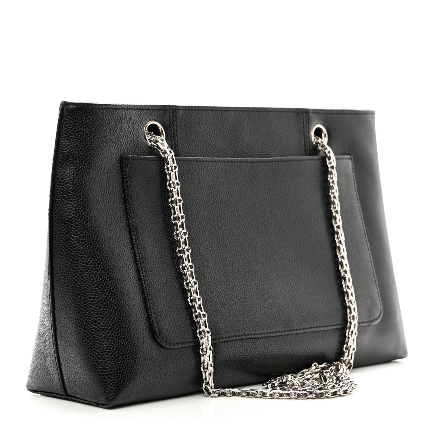 Grained Calfskin Bijoux Chain Shoulder Bag Black