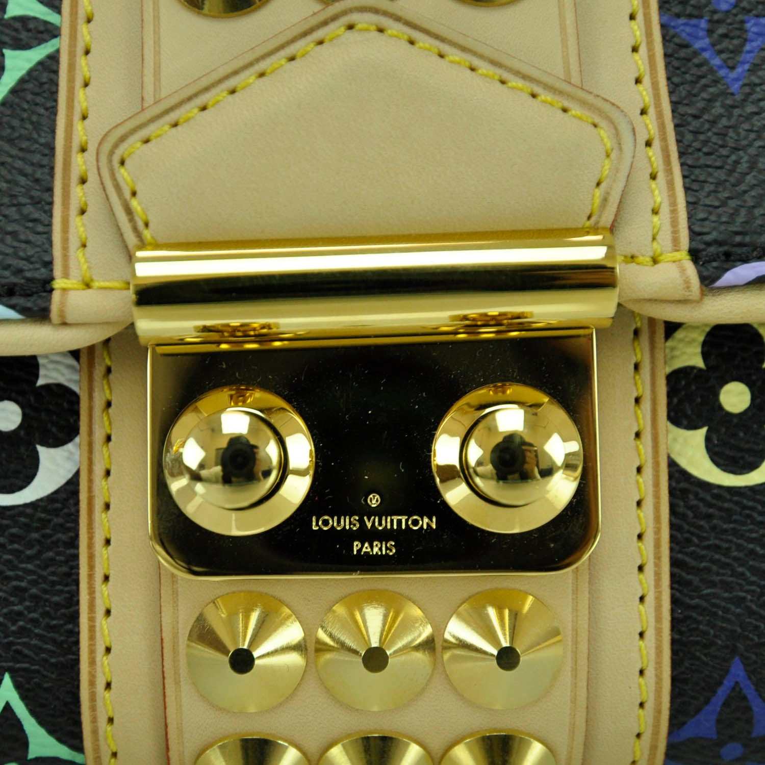 Louis Vuitton Monogram Multicolor Courtney Clutch Black 5 of 7