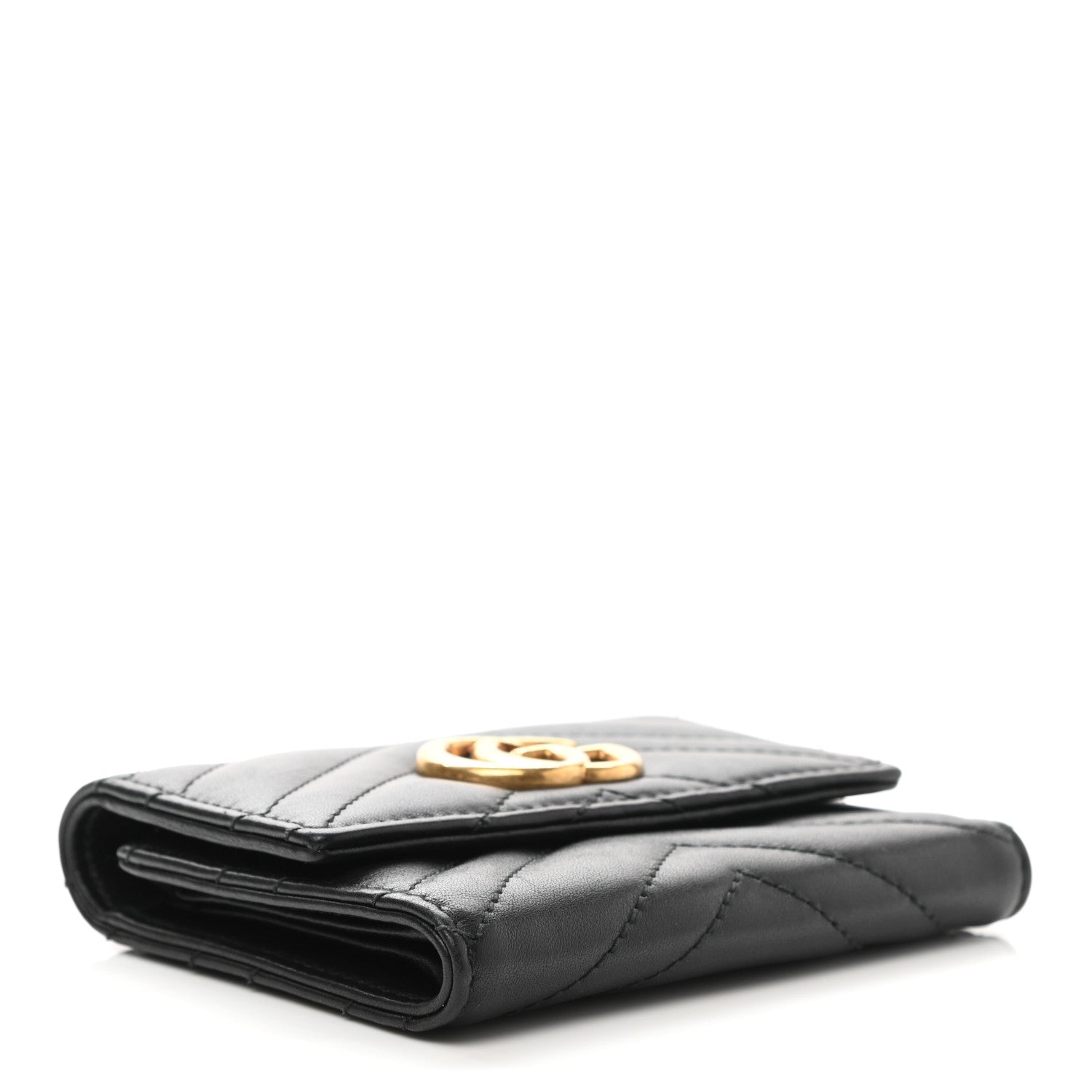 Gucci Calfskin Matelasse GG Marmont Wallet Black 4 of 9