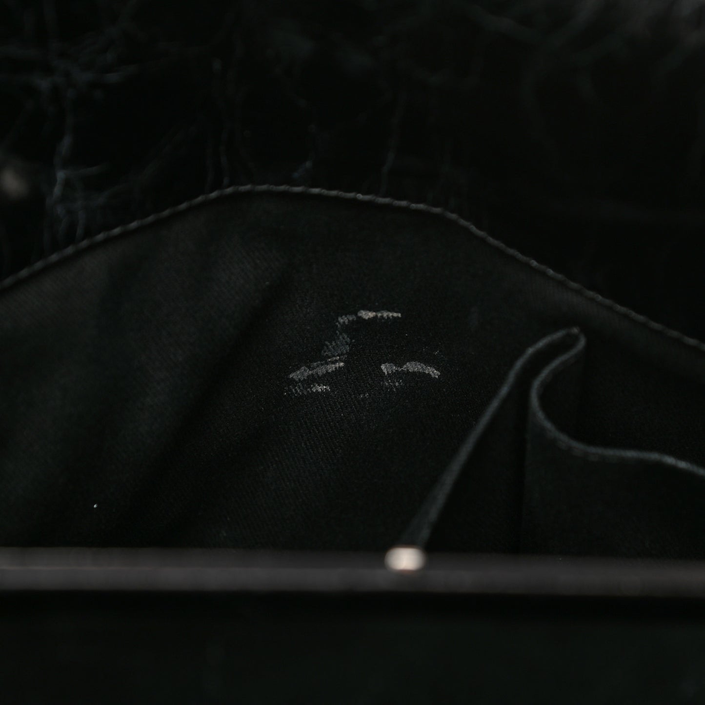 Glazed Calfskin Quilted Large Just Mademoiselle Bowling Bag Black