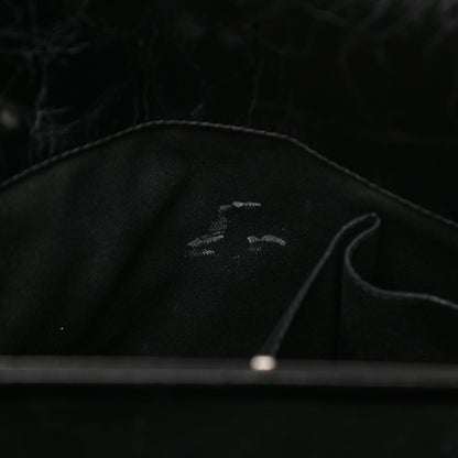 Chanel Glazed Calfskin Quilted Large Just Mademoiselle Bowling Bag Black 12 of 19